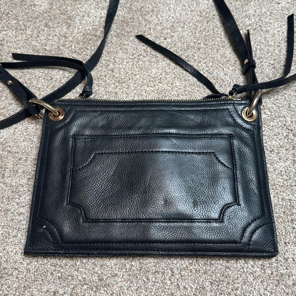 Kooba | Leather Envelope Crossbody Purse in Black - Picture 5 of 16